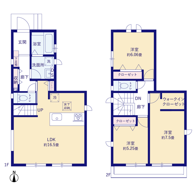 グラファーレ4221国立市西４期２棟の見取り図