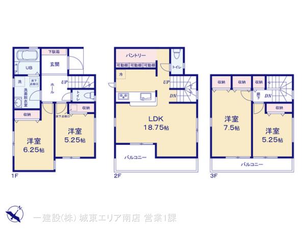 リーブルガーデン市川市南行徳の見取り図