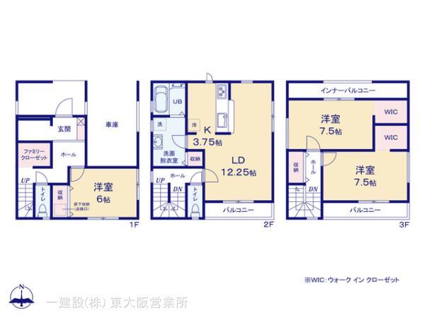 リーブルガーデン枚方甲斐田新町の見取り図