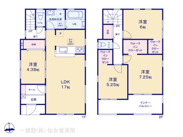 リーブルガーデン大谷地第2の見取り図