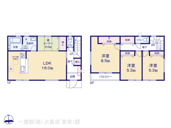 リーブルガーデン高槻市氷室町２丁目４期の見取り図