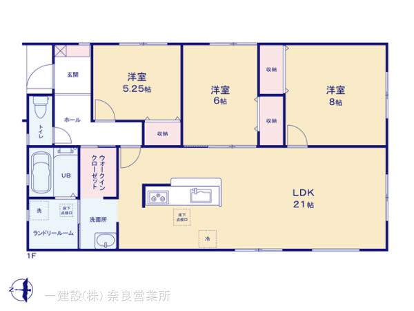 リーブルガーデン奈良東紀寺３丁目３期の見取り図