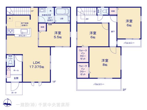 リーブルガーデン鎌ケ谷市粟野の見取り図