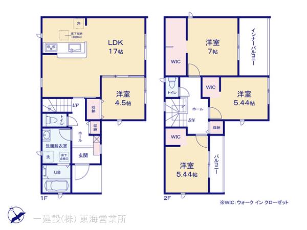 リーブルガーデン半田市岩滑高山町２丁目の見取り図