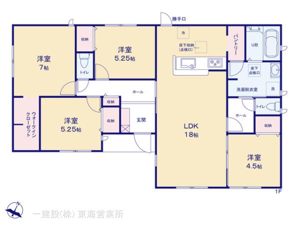 リーブルガーデン美浜町北方【平屋】の見取り図