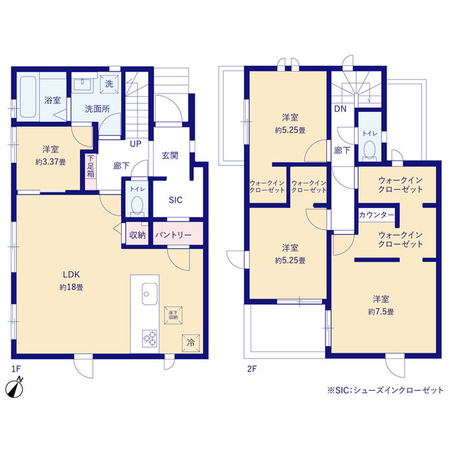 グラファーレ4267富士見市関沢１４期６棟の見取り図