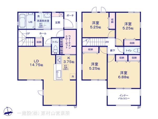 リーブルガーデン飯能市双柳第６の見取り図