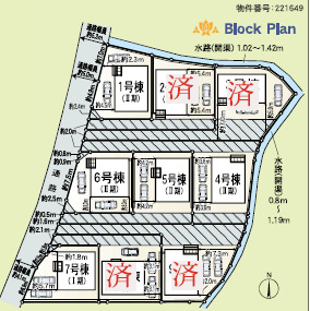 【販売中物件：1号棟、4号棟、5号棟、6号棟、7号棟】
