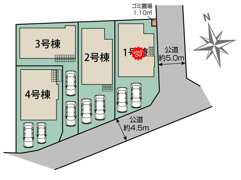 ブルーミングガーデン相模原市中央区宮下本町３丁目４棟の見取り図