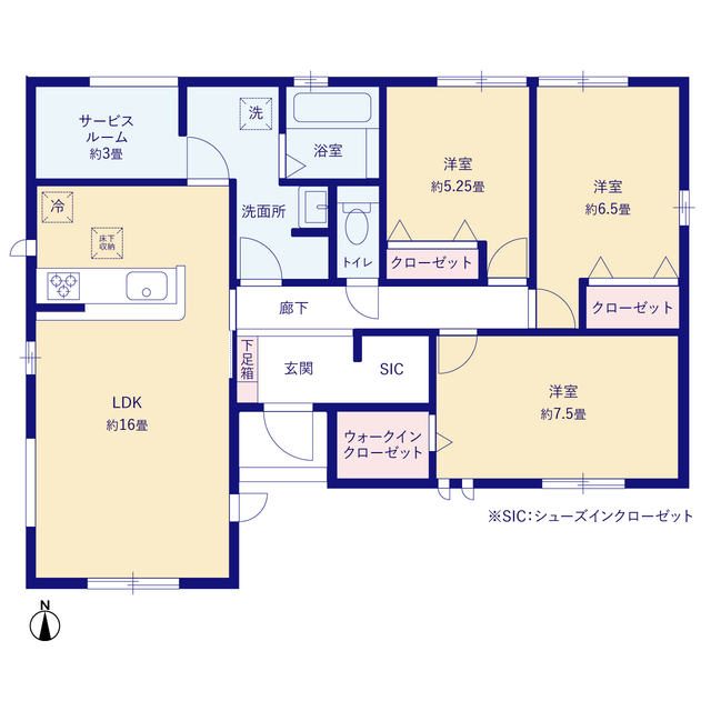 グラファーレ4373四街道市大日３３期２棟の見取り図
