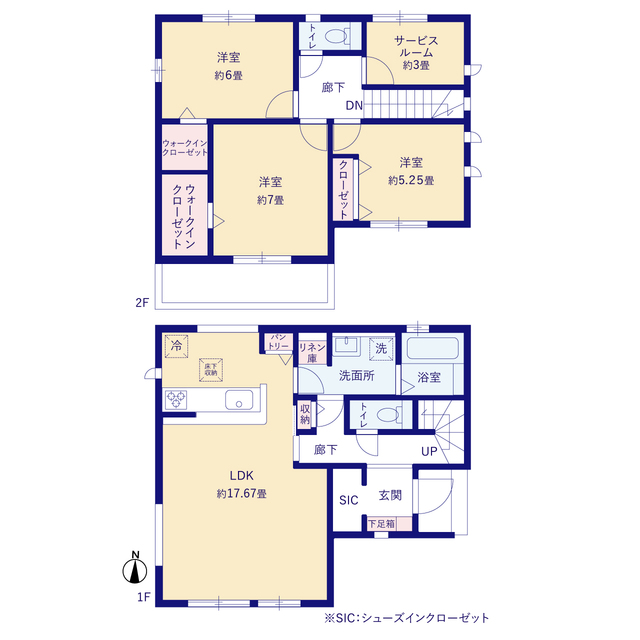 グラファーレ4373四街道市和良比１０期２棟の見取り図