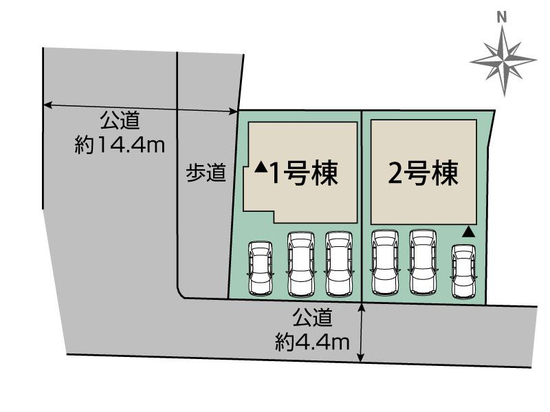 ブルーミングガーデン嘉手納町嘉手納２期２棟の見取り図