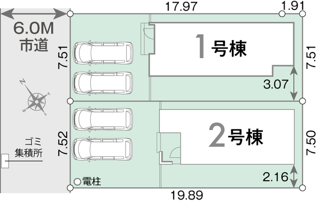 リナージュ市原五井西７丁目２５－１期の見取り図