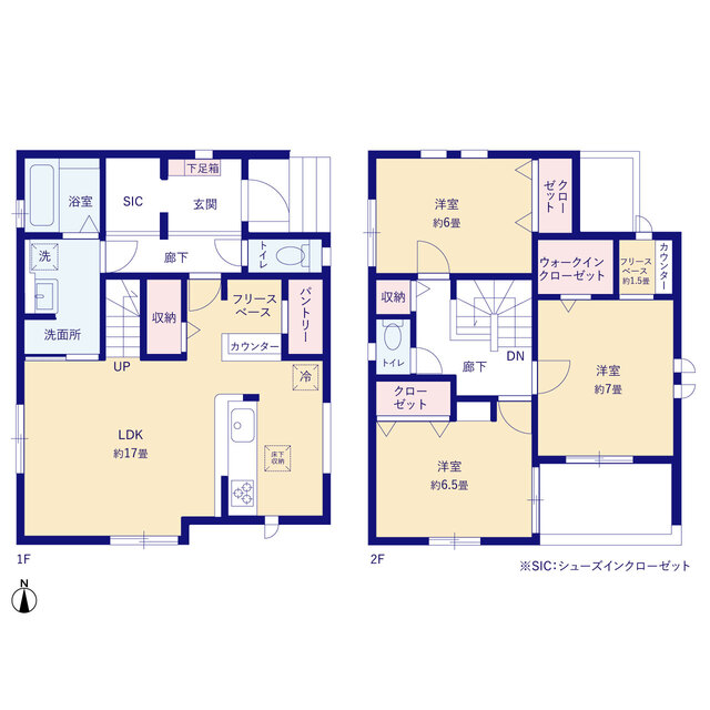 グラファーレ4227坂戸市にっさい花みず木１０期８棟の見取り図