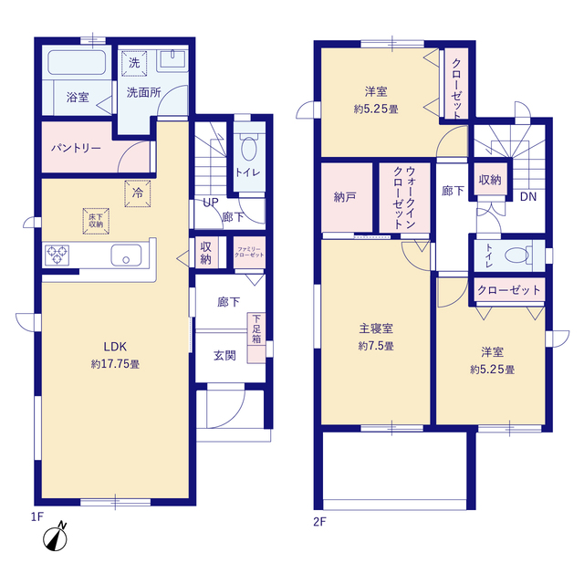グラファーレ4337岡崎市赤渋町３期３棟の見取り図