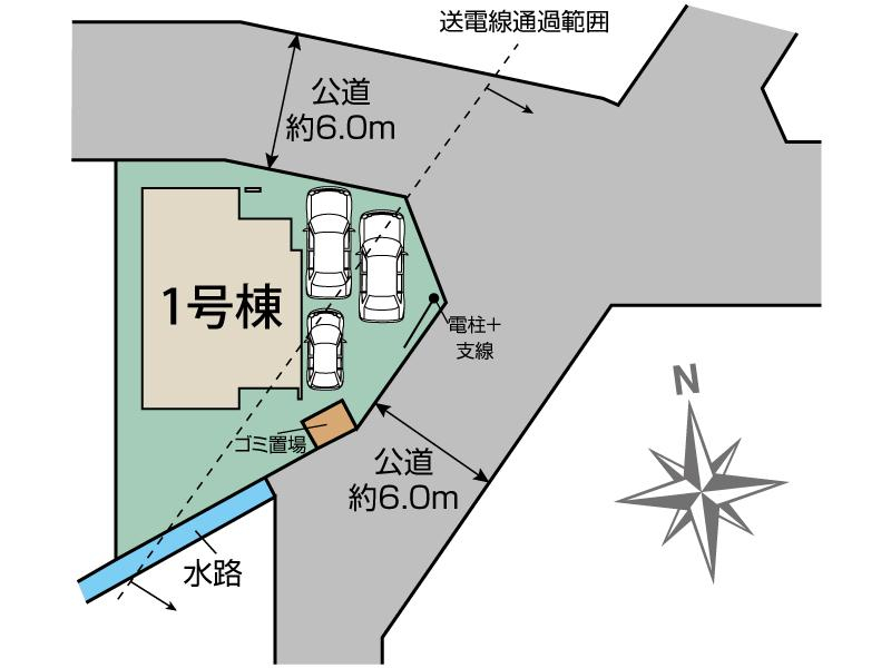 ブルーミングガーデン福島市笹谷大谷地１棟の見取り図