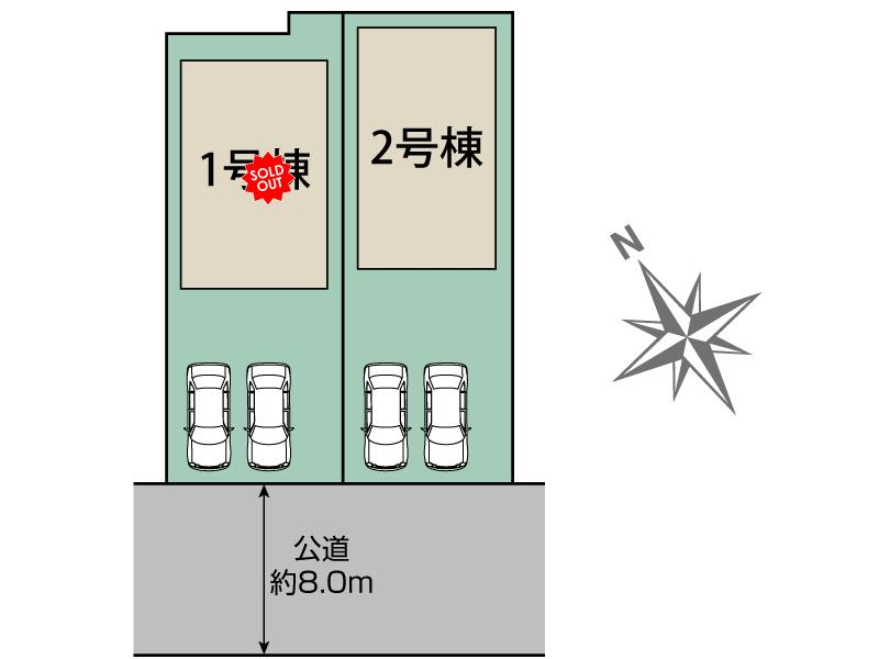ブルーミングガーデン札幌市東区北１９条東２１丁目２棟の見取り図