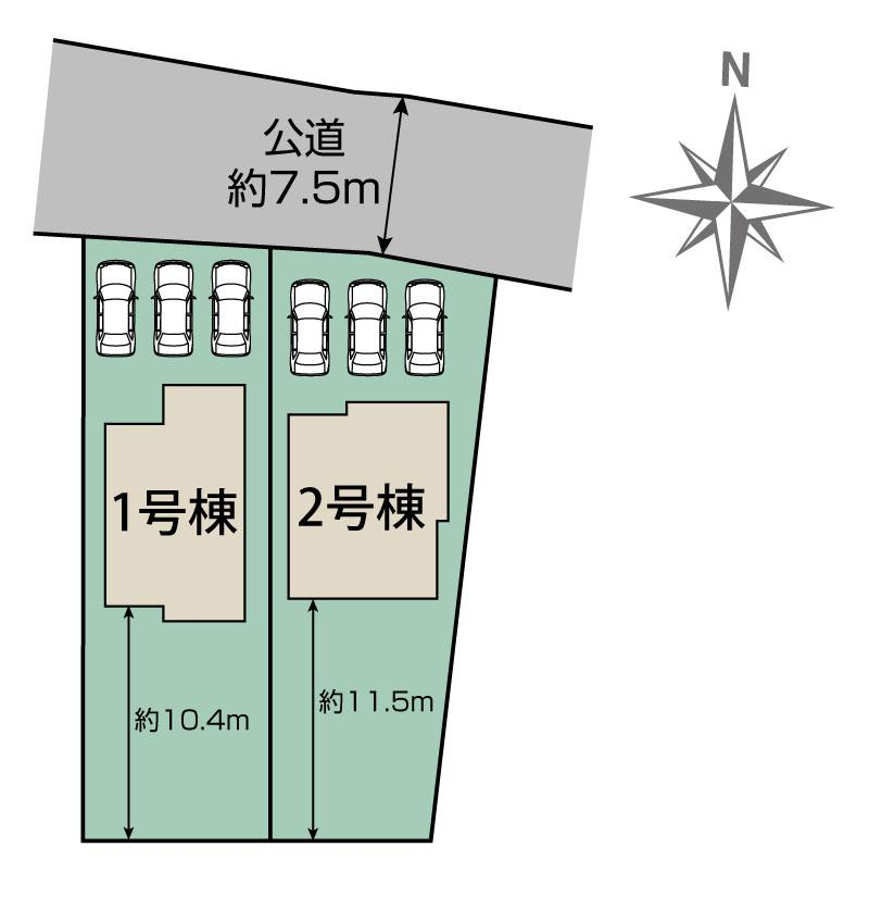 ブルーミングガーデン愛西市東保町中２棟の見取り図