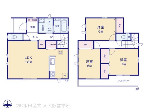 ハートフルタウン松原天美西1丁目101番の見取り図