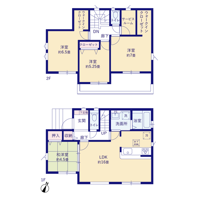 グラファーレ4374伊奈町中央２棟の見取り図