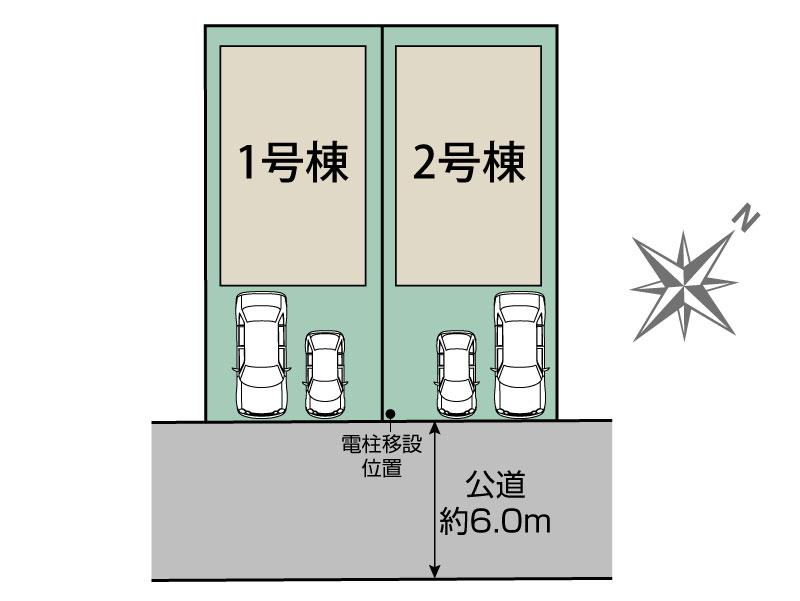 ブルーミングガーデン八千代市勝田台６丁目２棟の見取り図