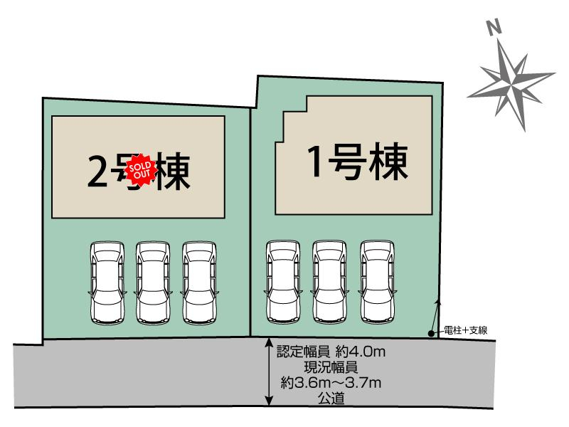 ブルーミングガーデン伊達市根岸２期２棟の見取り図