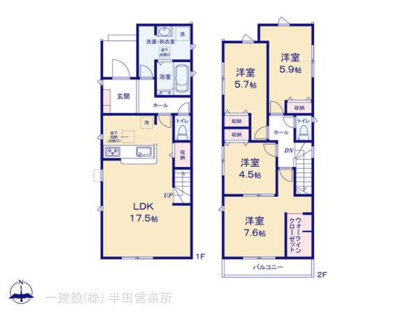 リーブルガーデン半田市北二ツ坂町２丁目第２の見取り図