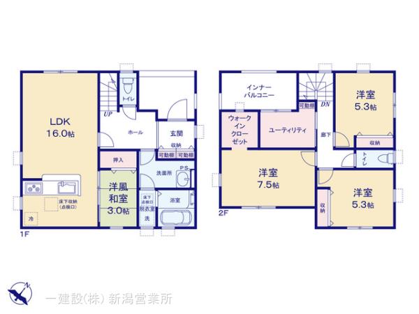リーブルガーデン西区五十嵐中島第６の見取り図