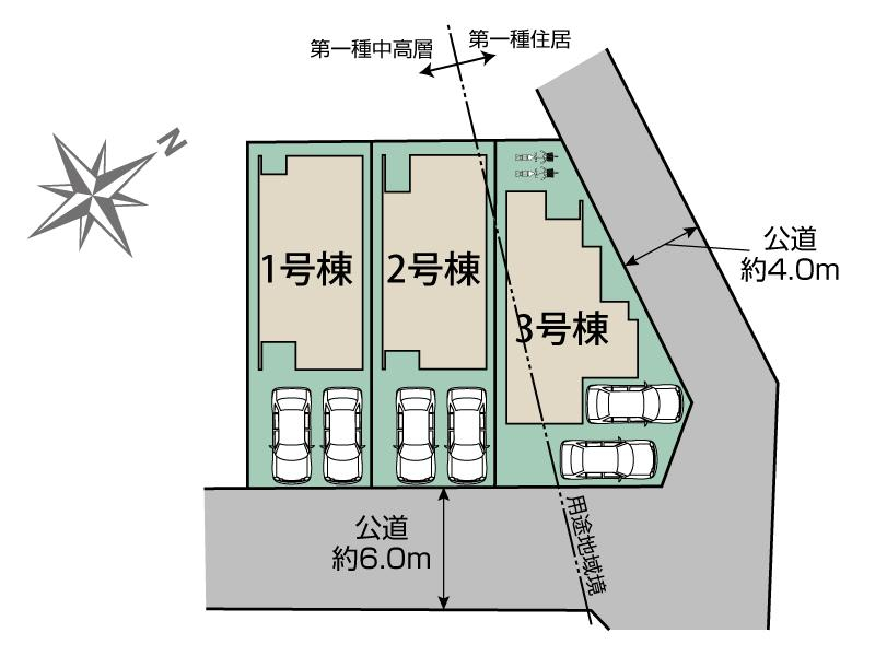 ブルーミングガーデン豊田市丸山町４丁目２期３棟の見取り図