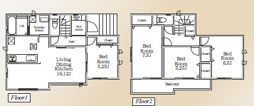 ハートフルタウン町田市原町田2丁目1486番1の見取り図