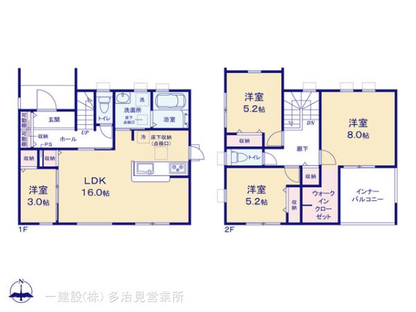 リーブルガーデン中津川市千旦林の見取り図
