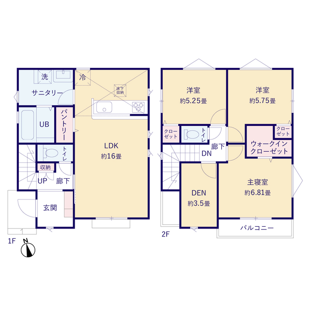 ティアラ4290多摩市貝取２棟の見取り図