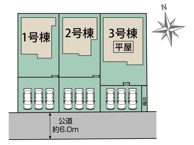 ブルーミングガーデン東松山市六軒町３棟の見取り図