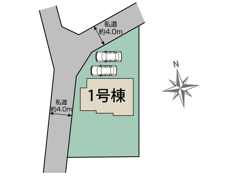 ブルーミングガーデン水戸市元吉田町４期１棟の見取り図