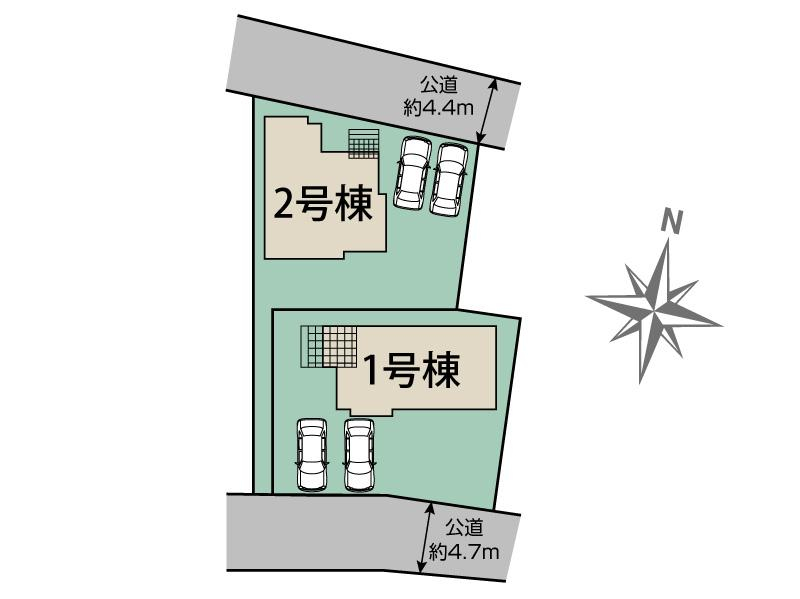 ブルーミングガーデン中間市垣生２期２棟の見取り図