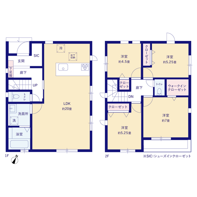 グラファーレ4210日野市平山９期１４棟の見取り図