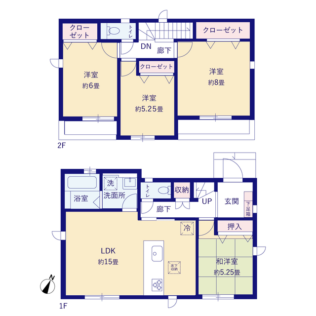 グラファーレ4210日野市平山９期１４棟の見取り図