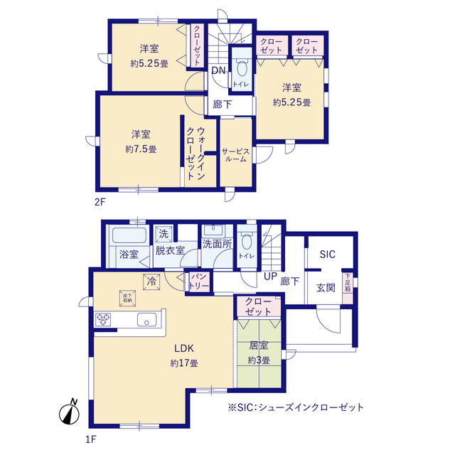 グラファーレ4272新潟市紫竹山２期１棟の見取り図