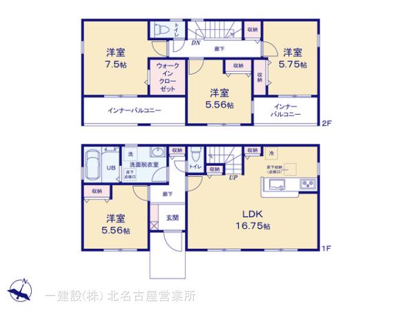 リーブルガーデン一宮市今伊勢町第六の見取り図