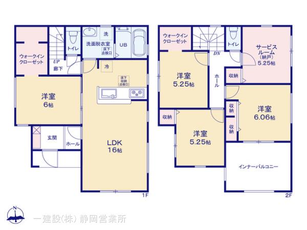 リーブルガーデン焼津市東小川８丁目の見取り図