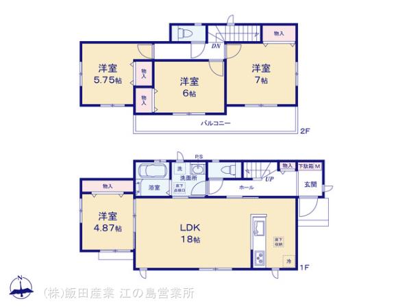 ハートフルタウン綾瀬市綾西4丁目1826番48の見取り図