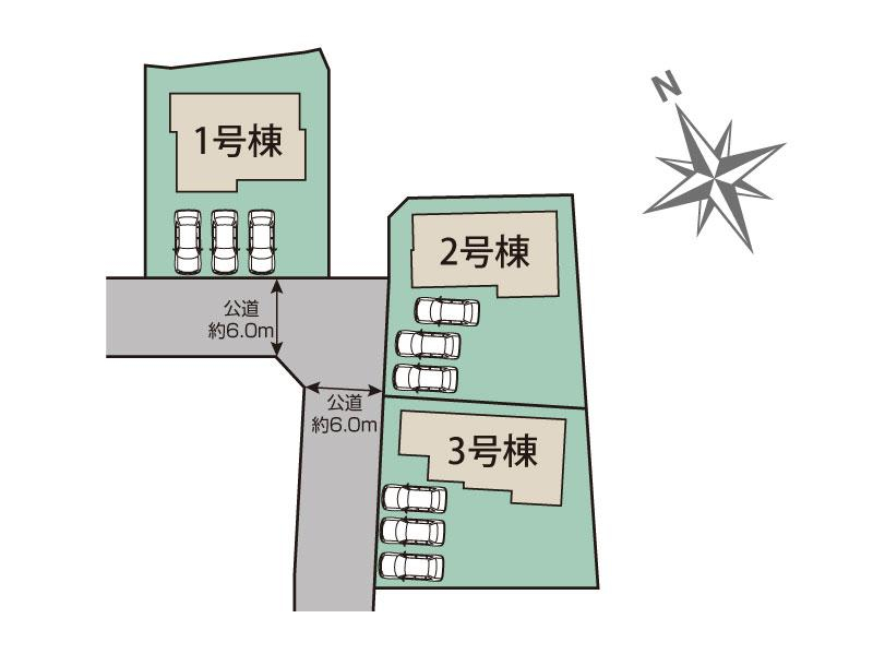 ブルーミングガーデン甲斐市篠原３棟の見取り図