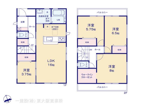 リーブルガーデン高槻市宮之川原元町の見取り図