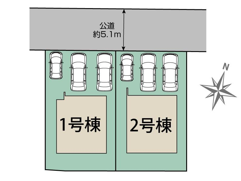 ブルーミングガーデン福岡市東区青葉６丁目２棟の見取り図