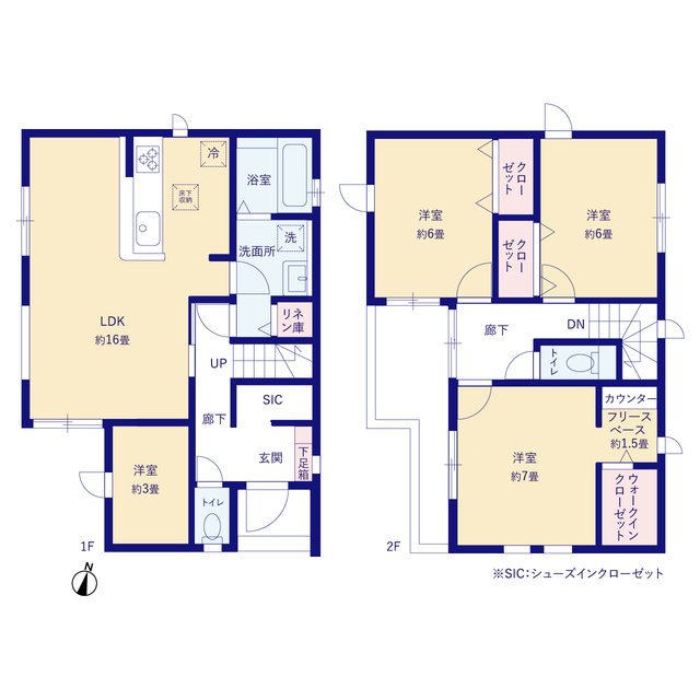 グラファーレ4257新座市池田６期４０棟の見取り図