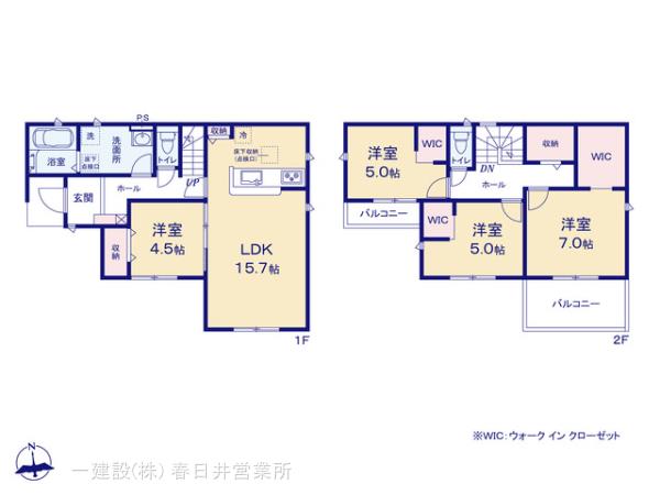 リーブルガーデン春日井市神屋町焼山の見取り図
