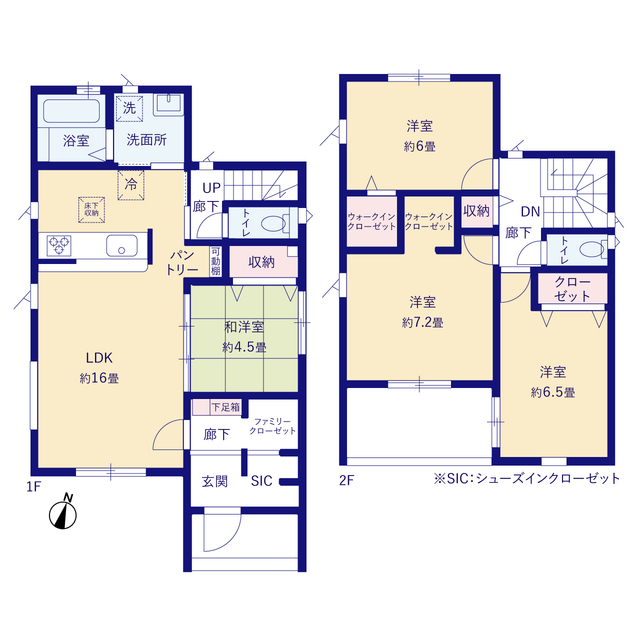 グラファーレ4368山形市花楯３期２棟の見取り図