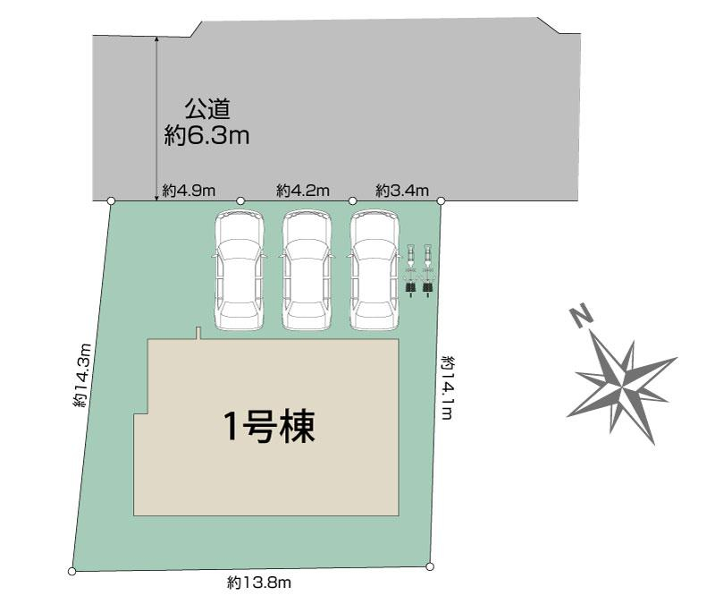 ブルーミングガーデン生駒市真弓４丁目１棟の見取り図