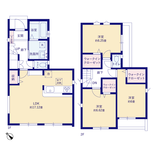 グラファーレ4329相模原市下九沢１７期１棟の見取り図