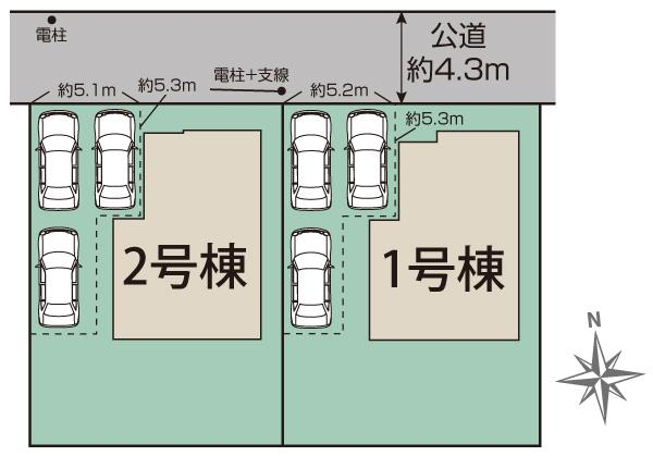 ブルーミングガーデン郡山市静町４期２棟の見取り図